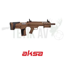 Aksa Crossfire T12 Bullpup 12 kalibre çift sistem yarı otomatik pompalı şarjörlü av tüfeği.