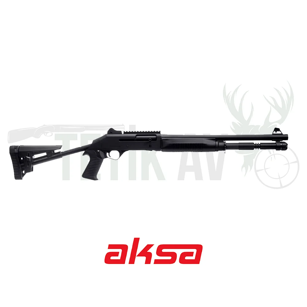Aksa Crossfire Wi Siyah Yarı Otomatik Aksa Crossfire Wi 12 kalibre siyah yarı otomatik taktik av tüfeği, gazlı sistem.