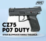 ASG CZ 75 P-07 Duty siyah blowback CO2 4.5mm kalibre havalı tabanca.