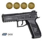 ASG CZ P-09 siyah blowback 4.5mm kalibre CO2 havalı tabanca.