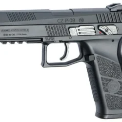 ASG CZ P-09 siyah blowback 6mm kalibre airsoft tabanca, lisanslı taktik antrenman silahı.