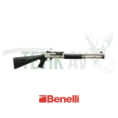 Benelli M4 Cerakote Silver 12 Kalibre taktik yarı otomatik av tüfeği.