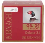 Bornaghi Deluxe 34 gram 12 kalibre yüksek performanslı av fişeği.