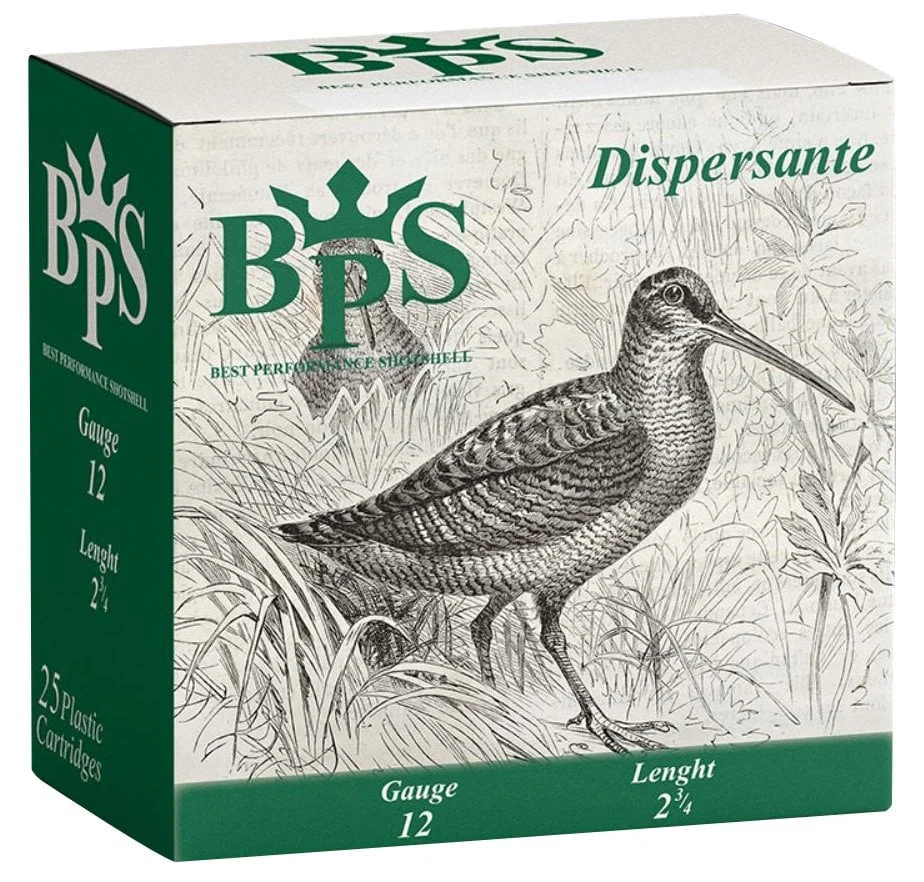 Bps 32 gram dispersante 12 kalibre orman ve çulluk avı fişeği kutusu.