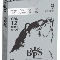 Yüksek tahribat gücüne sahip BPS Buckshot 11-0 9 Pellets 12 Kalibre şavrotin av fişeği.