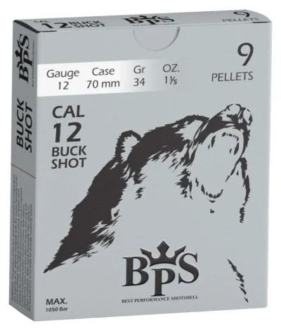 Yüksek tahribat gücüne sahip BPS Buckshot 11-0 9 Pellets 12 Kalibre şavrotin av fişeği.