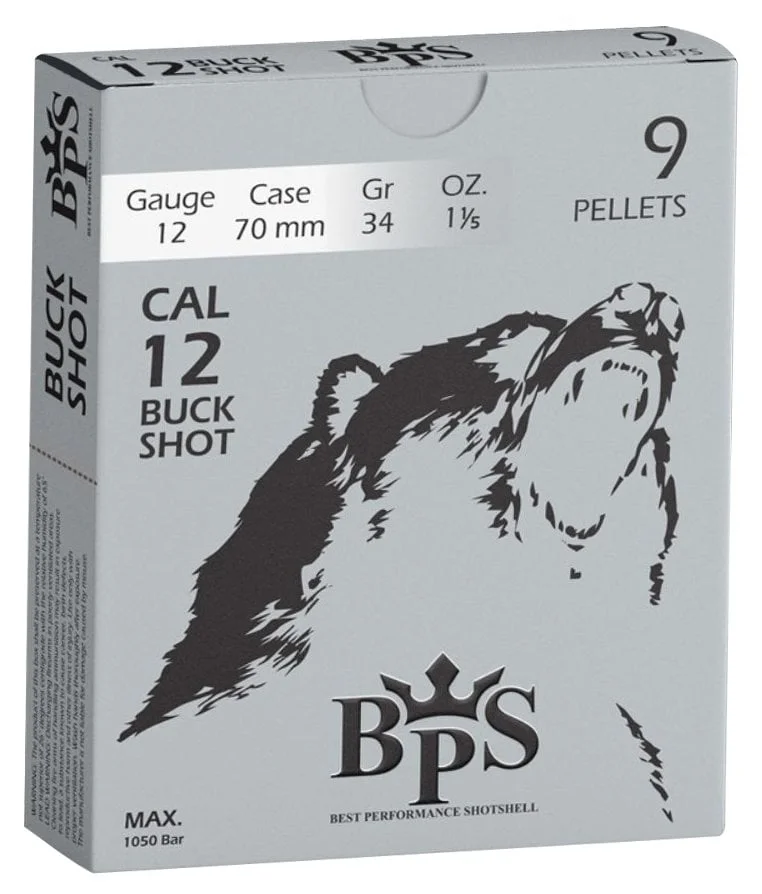 Yüksek tahribat gücüne sahip BPS Buckshot 11-0 9 Pellets 12 Kalibre şavrotin av fişeği.