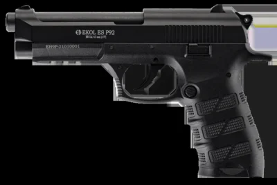 Ekol Es P92 siyah blowback 4.5mm çelik bilye atan CO2 havalı tabanca modeli.