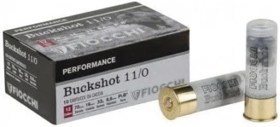 Fiocchi 12 kalibre 9'lu şevrotin buckshot yüksek performanslı av ve savunma fişeği.