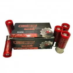 Geco Red Star 32 gram 12 kalibre slug tek kurşun domuz avı fişeği.