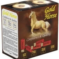 Gold Horse 12 kalibre 32 gram saçma av fişeği, yüksek performanslı avcılık mühimmatı.