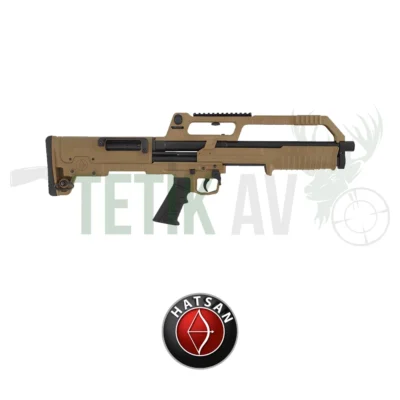 Hatsan Escort Bulltac bronz renkli, 12 kalibre taktik bullpup pompalı av tüfeği.