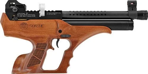 Hatsan Sortie W ahşap gövdeli yarı otomatik pcp havalı tabanca.