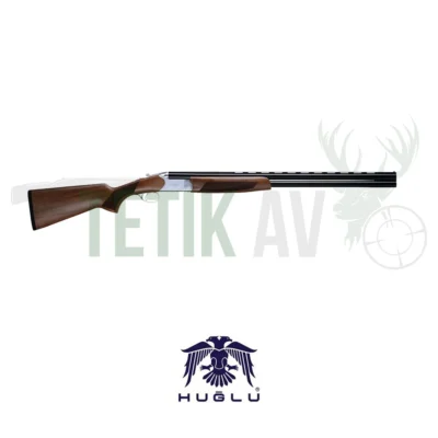 Huğlu Hawk Beyaz 12 Kalibre tek tetik süperpoze av tüfeği.