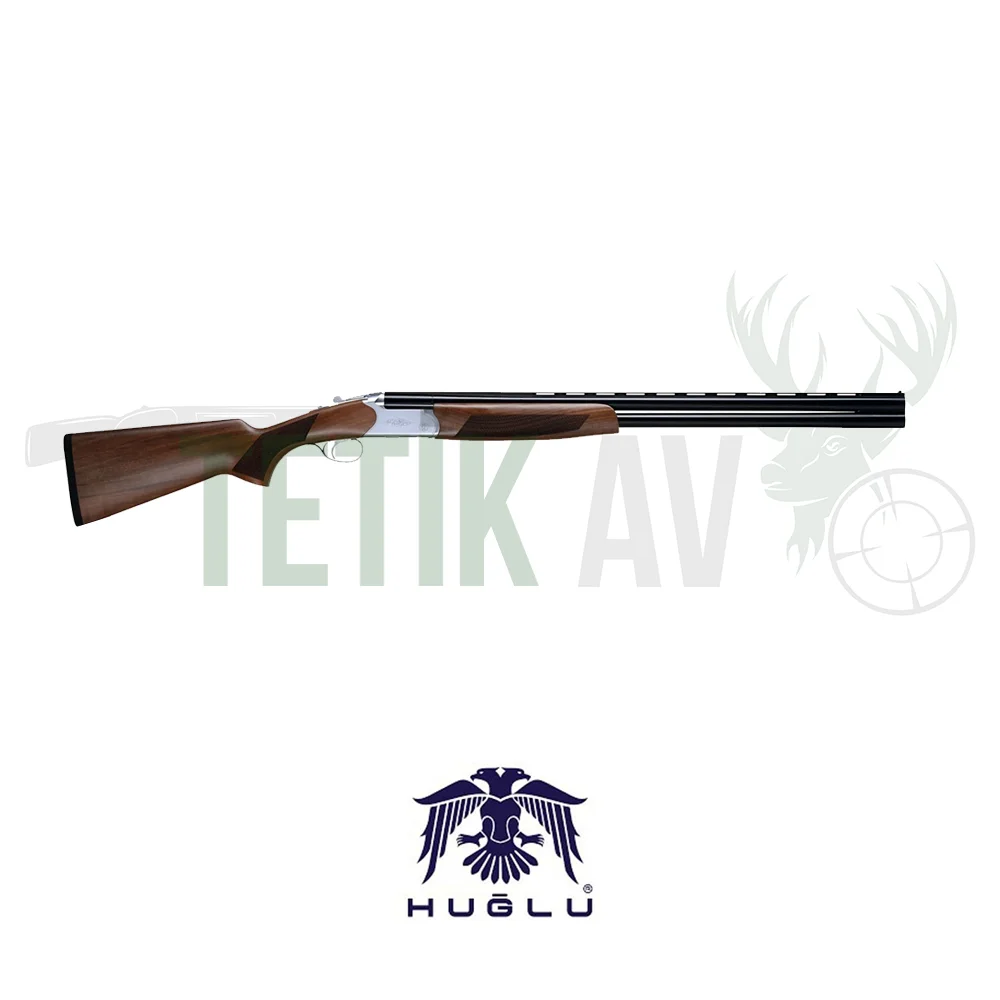 Huğlu Hawk Beyaz 12 Kalibre tek tetik süperpoze av tüfeği.
