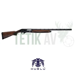 Huğlu Renova 12 kalibre ahşap dipçikli kinetik yarı otomatik av tüfeği.