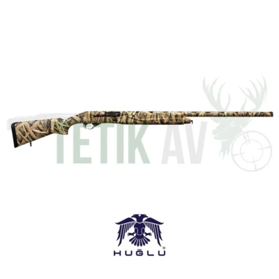Huğlu Renova Camo Mosgb saz desenli 12 kalibre kinetik yarı otomatik av tüfeği.