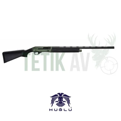 Huğlu Renova sentetik yeşil 12 Kalibre kinetik sistem yarı otomatik av tüfeği.