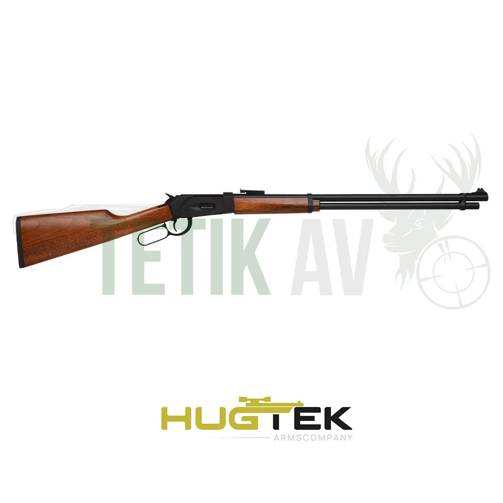 Hugtek LVR41 Ultra Light siyah 36 kalibre lever action av tüfeği modeli.