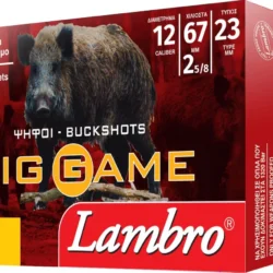 Lambro Big Game 12 kalibre 9'lu şevrotin domuz av fişeği yüksek tahribatlı mühimmat.