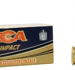 Meca Double Impact 12 kalibre çift tesirli slug tek kurşun domuz avı fişeği.