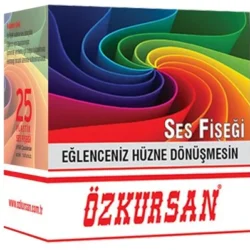 Özkursan 12 kalibre plastik ses fişeği, yivsiz av tüfekleri için caydırıcı savunma ve uyarı mühimmatı.