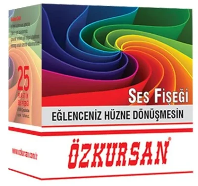 Özkursan 12 kalibre plastik ses fişeği, yivsiz av tüfekleri için caydırıcı savunma ve uyarı mühimmatı.