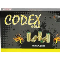 Özkursan 9mm P.A.K. Codex Gold yüksek basınçlı kurusıkı ses tabancası fişeği 50 adet.
