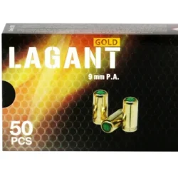Özkursan Lagant Gold 9mm P.A.K. kurusıkı ses tabancası eğitim fişeği 50'li paket.