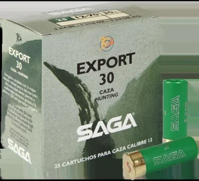 Saga Export 30 gr 12 kalibre av fişeği 25'li kutu.