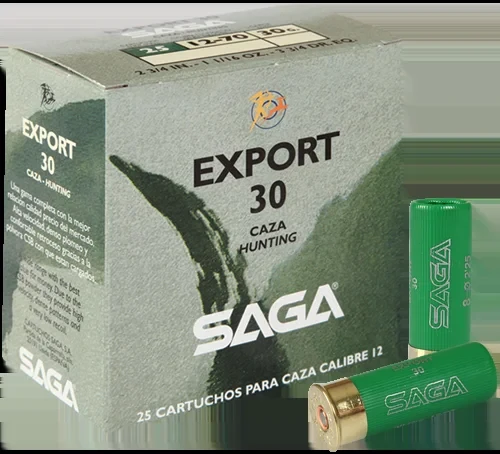 Saga Export 30 gr 12 kalibre av fişeği 25'li kutu.