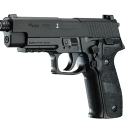 Sig Sauer P226 siyah blowback 4.5mm havalı tabanca, gerçekçi atış hissi veren taktik atıcılık modeli.