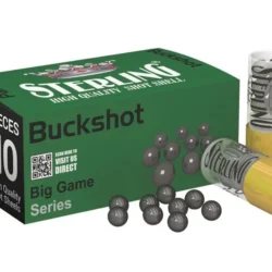 Sterling 11/0 9 Pellets 12 Kalibre şevrotin ağır av ve domuz fişeği.