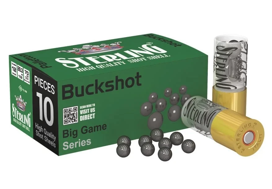 Sterling 11/0 9 Pellets 12 Kalibre Sterling 11/0 9 Pellets 12 Kalibre şevrotin ağır av ve domuz fişeği.
