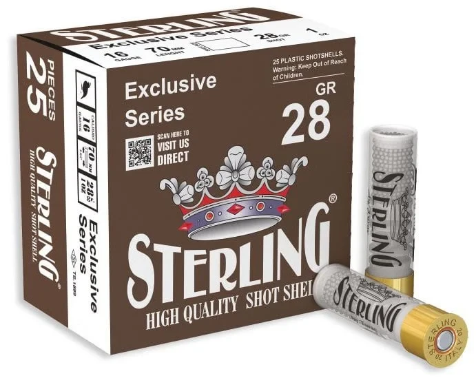 Sterling 16 kalibre 28 gram bior tapa av fişeği, yüksek isabetli saçma dağılımı.