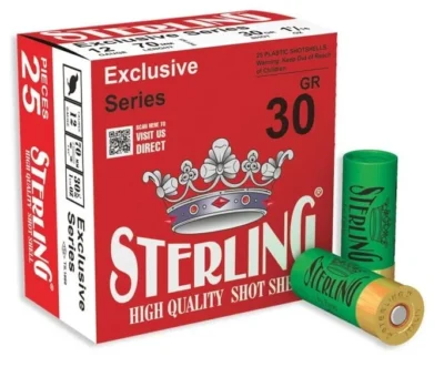 12 kalibre yivsiz av tüfekleri için yüksek performanslı Sterling 30 gram av fişeği.