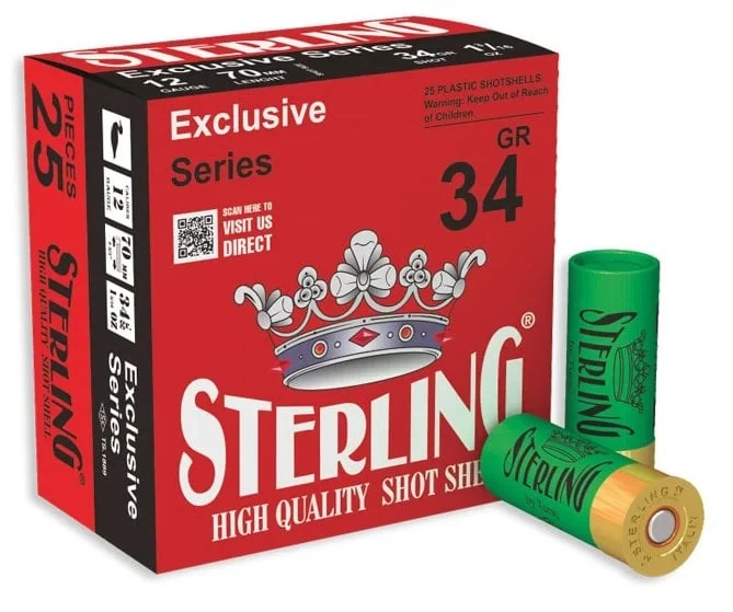 Sterling 34 gram 12 kalibre yüksek performanslı ağır gramaj av fişeği