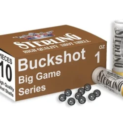 Sterling 16 kalibre 9'lu şevrotin buckshot av fişeği, yüksek tahribatlı domuz mühimmatı.