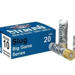 Sterling Palla Slug 20 Kalibre tek kurşun domuz av fişeği, yüksek durdurucu güç ve performans.