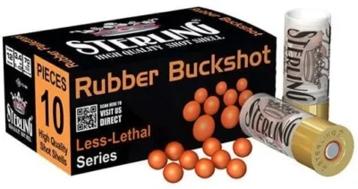 Sterling 12 Kalibre kauçuk 9 pellets buckshot savunma fişeği en uygun fiyatlarla.