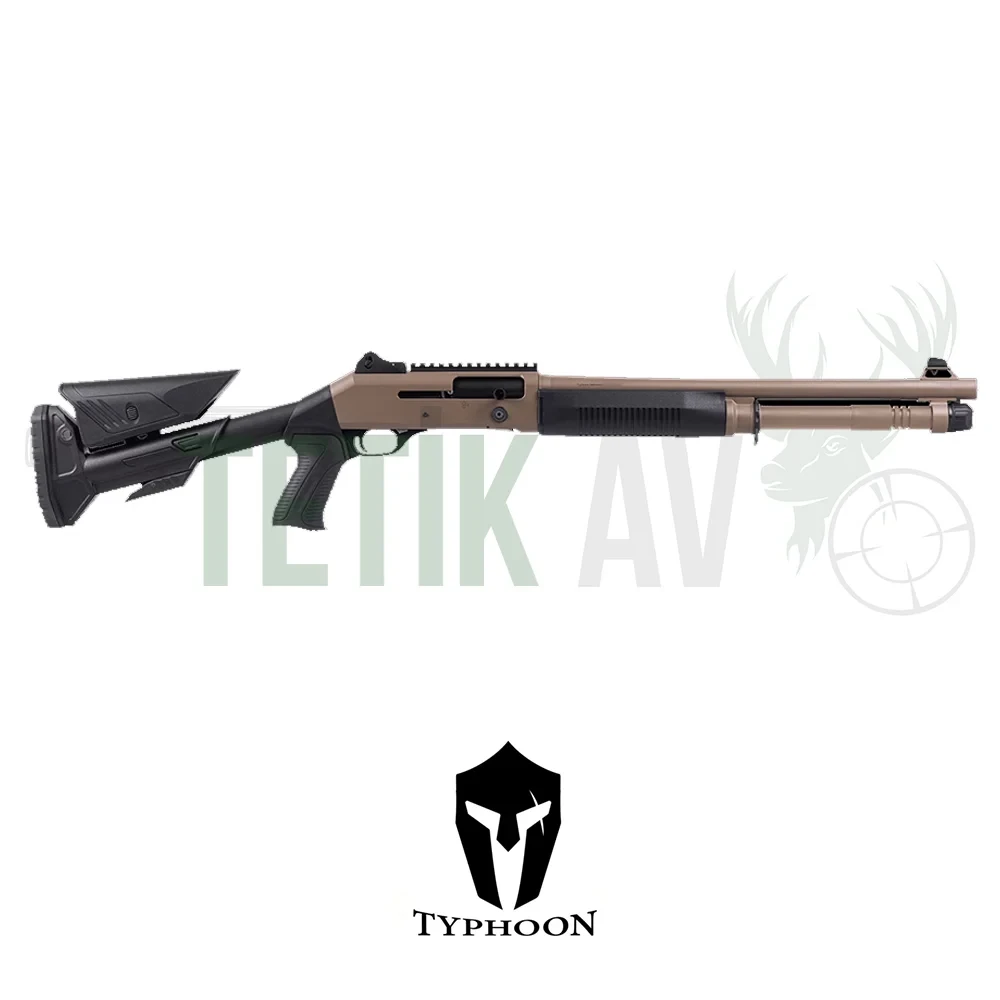 Typhoon T4 Tactical FDE Tüfek Typhoon T4 Tactical FDE 12 Kalibre yarı otomatik taktik av tüfeği.