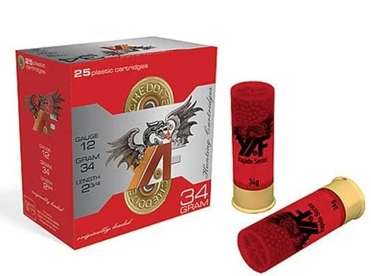 Yaf 34 gram 12 kalibre av fişeği, yüksek performanslı ve isabetli avcı mühimmatı.