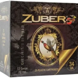 Zuber 34 Gr 12 Kalibre av fişeği, etkili ve güvenilir av performansı için.