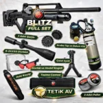 Hatsan Blitz tam otomatik PCP havalı tüfek, scuba tüp ve dürbünlü kampanyalı combo set.