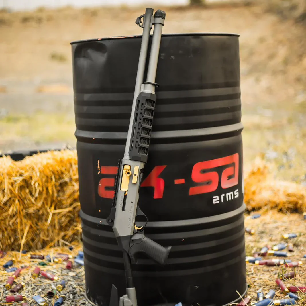 Aksa Crossfire Extreme 12 Kalibre Av Tüfeği Aksa Crossfire Extreme Wi-Al 12 kalibre yarı otomatik av tüfeği, tungsten kaplama.