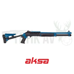 Aksa Crossfire Wi FX-02 12 kalibre mavi yarı otomatik taktik av tüfeği.