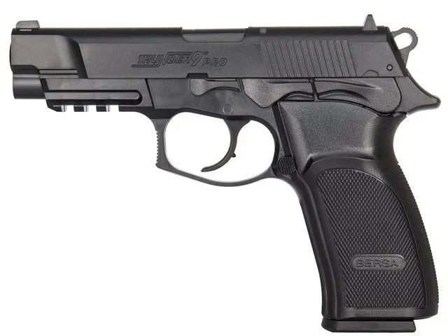 ASG Bersa Thunder 9 PRO 4.5mm havalı tabanca, taktik atış modeli.