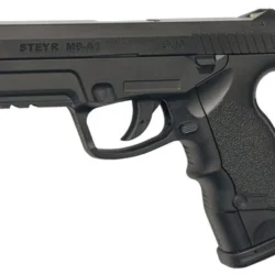 ASG Steyr M9-A1 siyah 4.5mm CO2 havalı tabanca, 3.3 Joule yüksek güçlü atış performansı.