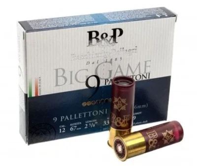 B&P Big Game Buckshot 11-0 9 Pellets 12 kalibre şevrotin domuz av fişeği.