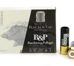 B&P Big Game White Blackout HV 12 kalibre yüksek hızlı slug domuz kurşunu